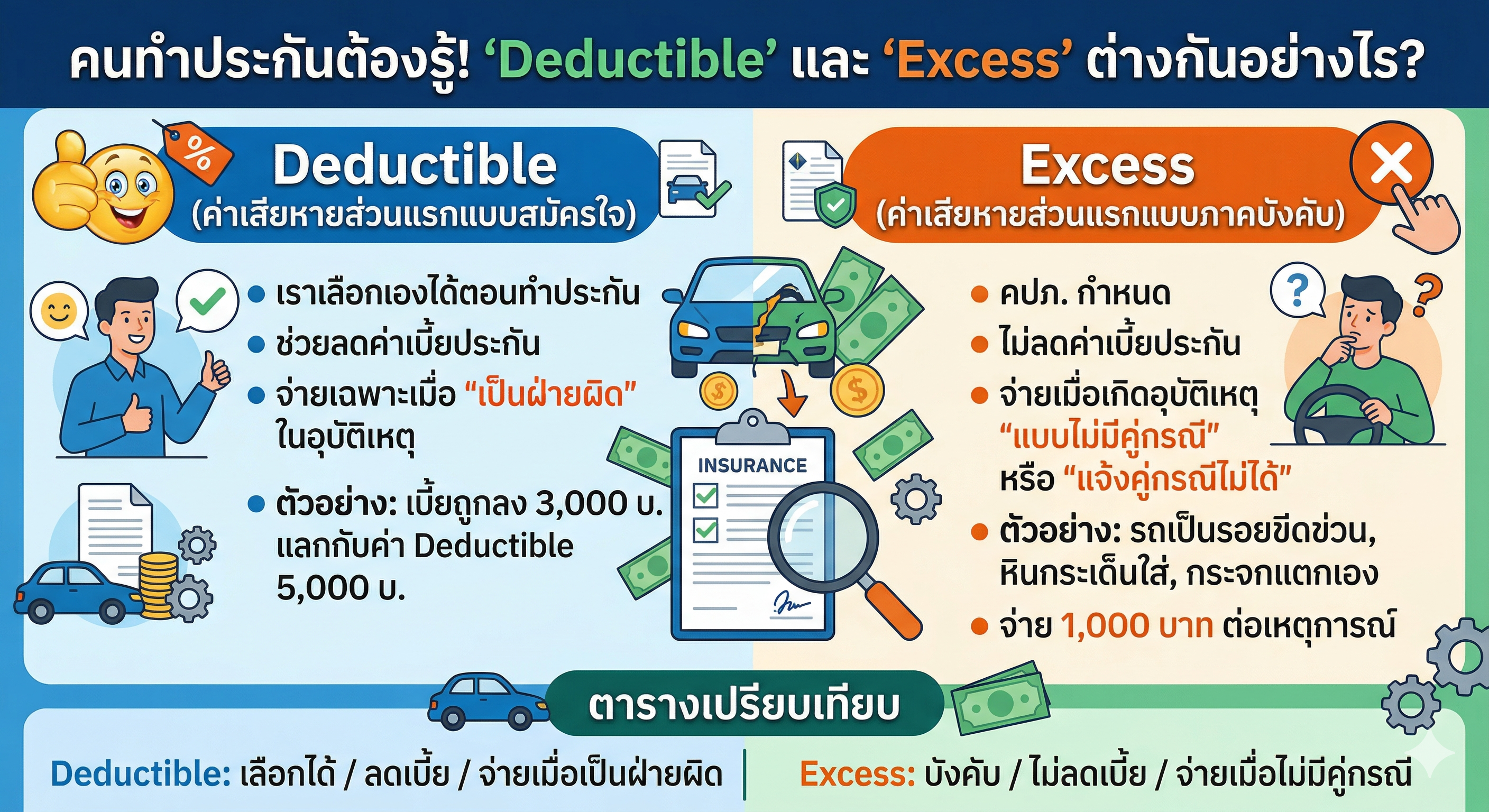 Deductible vs Excess